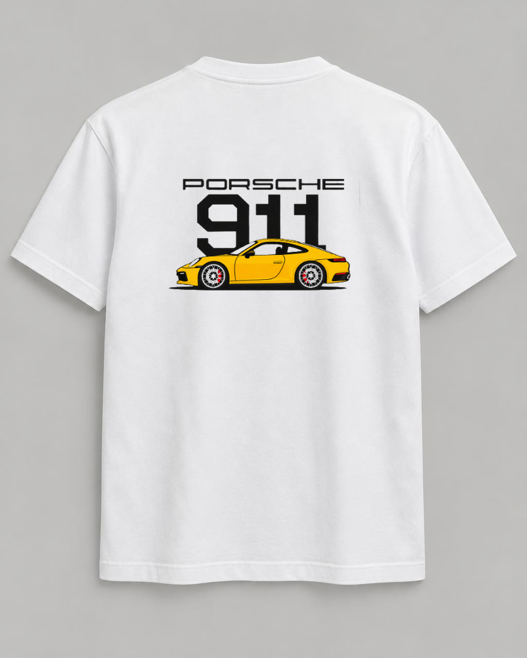 Porsche 911 T-shirt in White, back view