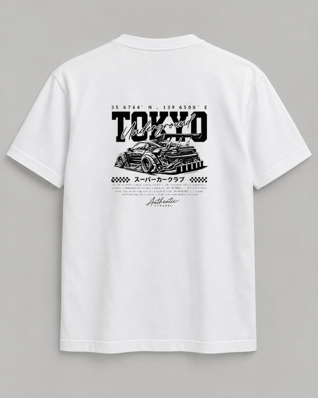 Tokyo T-shirt in White, back view
