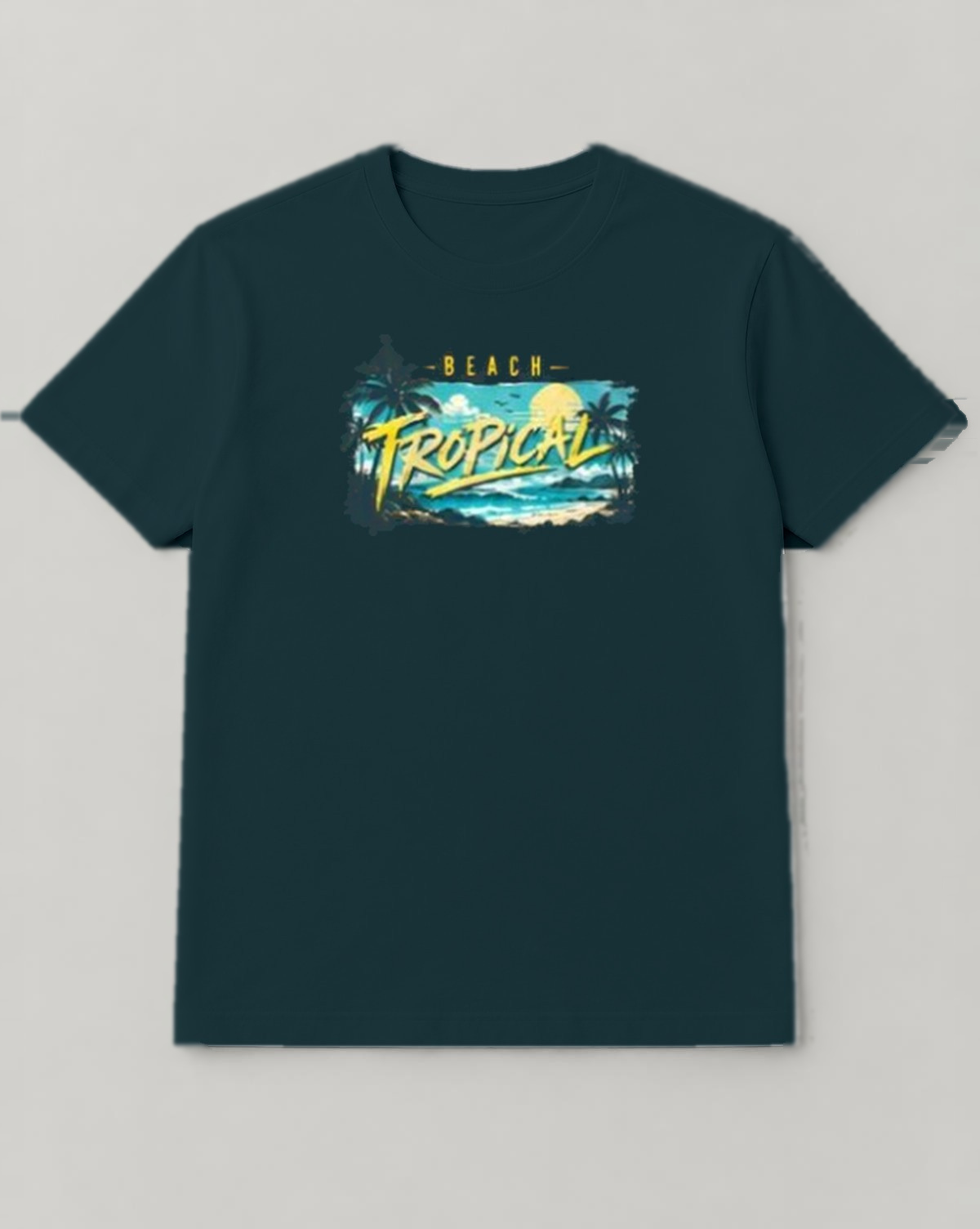 Beach Tropical T-shirt in Dark Teal, thumbnail