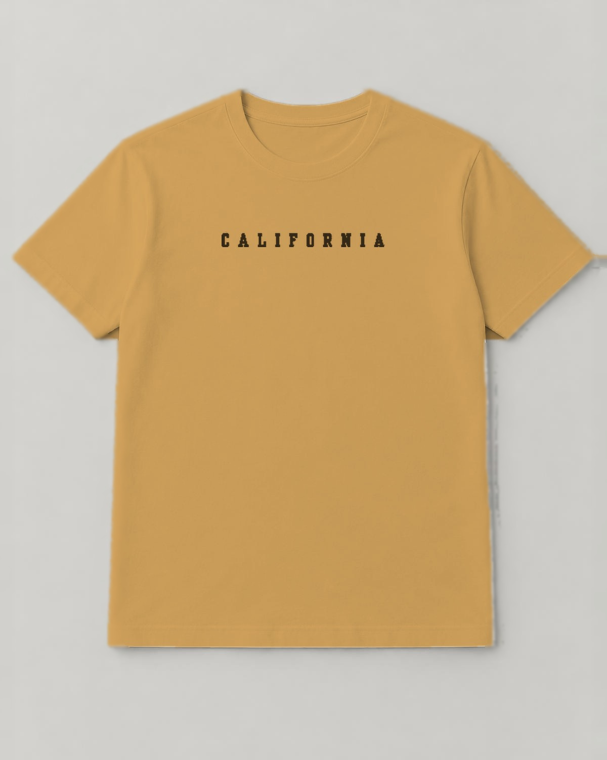 California T-shirt in Mustard, front view