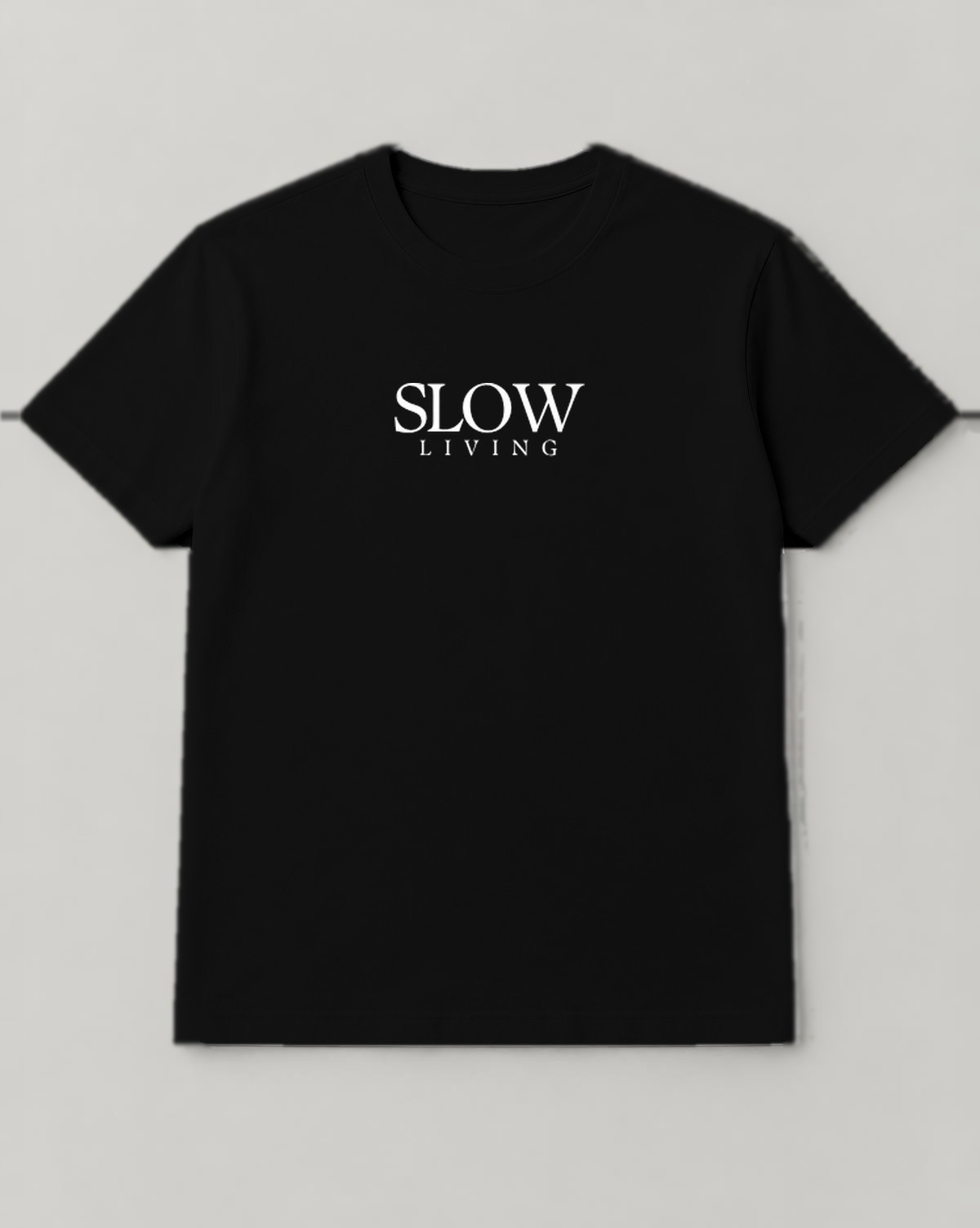 Slow Living T-shirt in Black, thumbnail